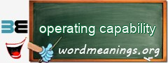 WordMeaning blackboard for operating capability